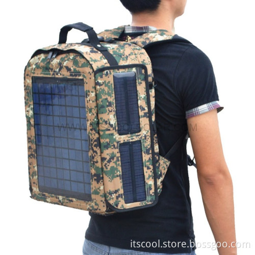 Solar Backpack with Solar Panel Camera Charger